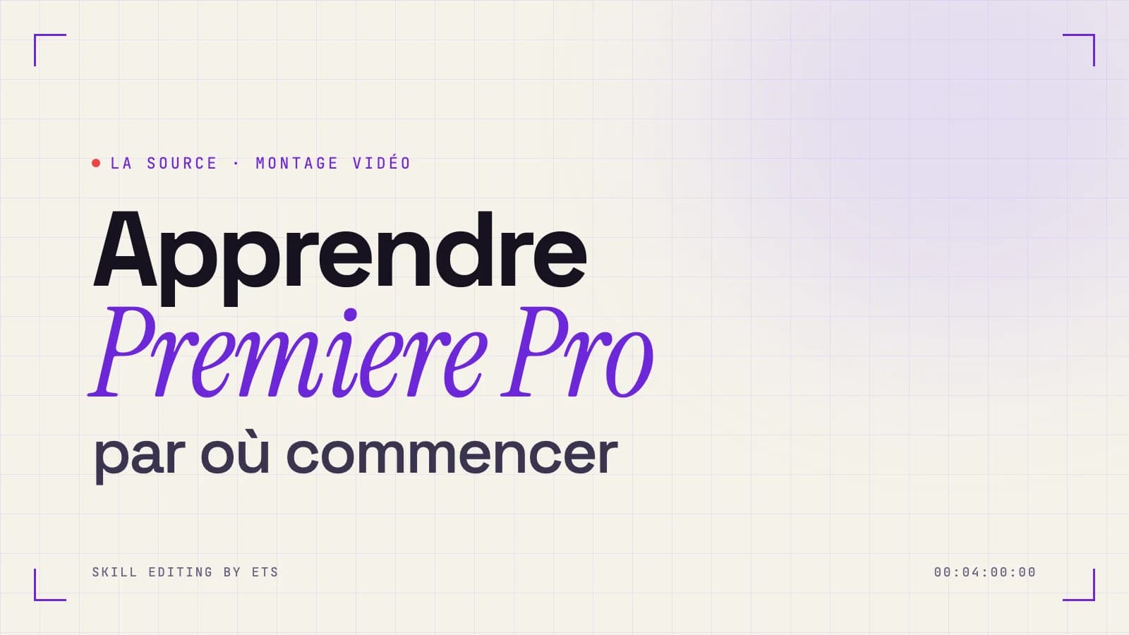Couverture de l'article : Apprendre Premiere Pro, par où commencer