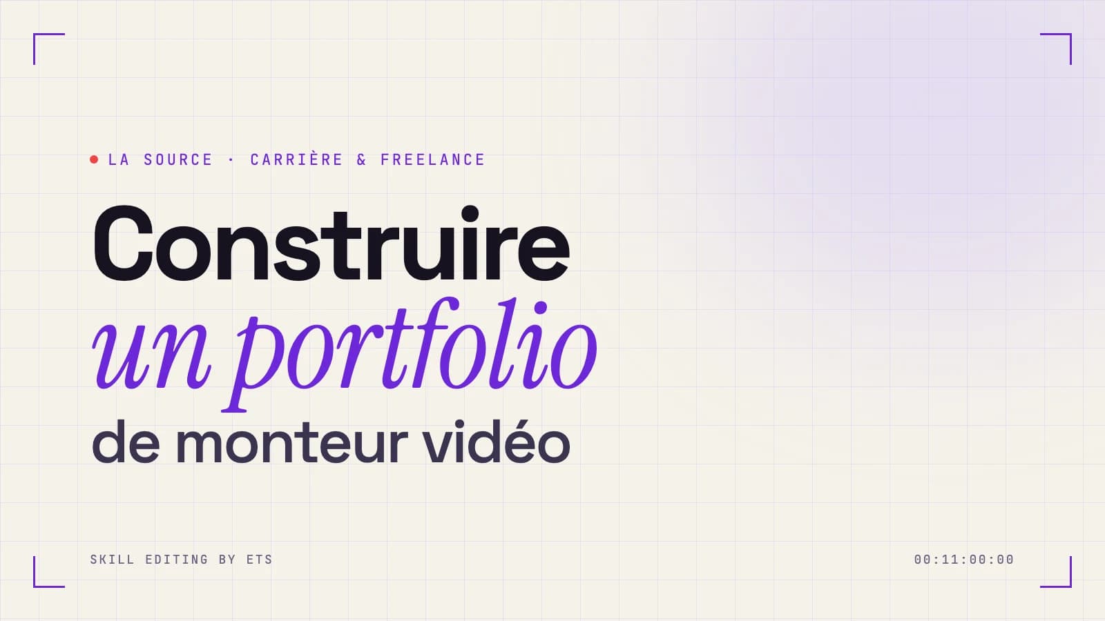 Couverture de l'article : Construire un portfolio de monteur vidéo