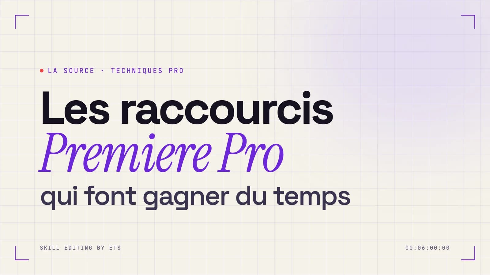 Couverture de l'article : Les raccourcis Premiere Pro qui font gagner du temps
